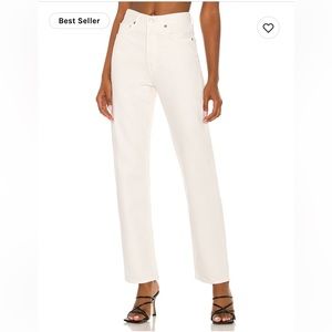 AGOLDE 90s Pinch Waist Jean in off white color